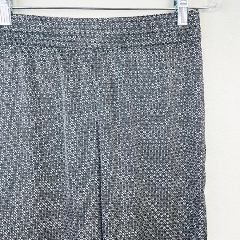 H&M Gray Printed Wide Leg‎ Silky Pants Size 4